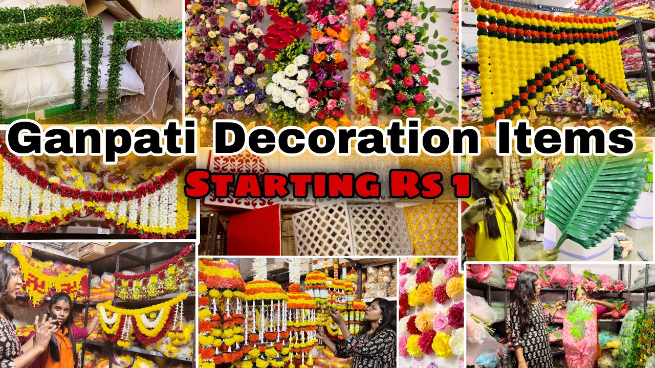 Mumbai Malad Market || Ganpati Decoration Raw Material || Home decore || Ranjana Rai