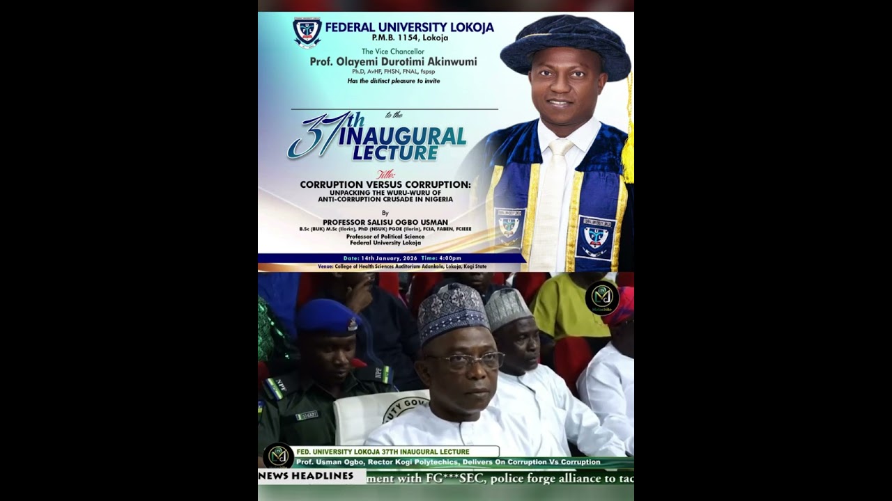 FUL 37th Inaugural Lecture by Prof Salisu Ogbo Usman on 