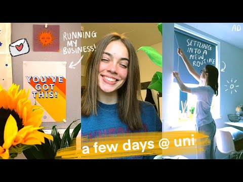 my first few days @ uni! 🏠💌  (running my business + settling in)