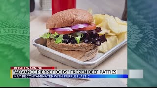 Frozen beef patties recall
