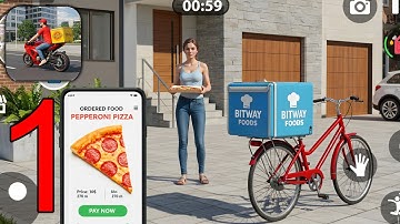 Food Delivery Simulator - Gameplay Walkthrough Part 1 - New Bike (iOS,Android GamePlay)