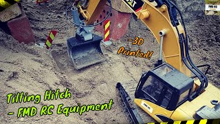 Tilting Hitch For Rc Excavator - Fmd Rc Equipment - Huina 1580