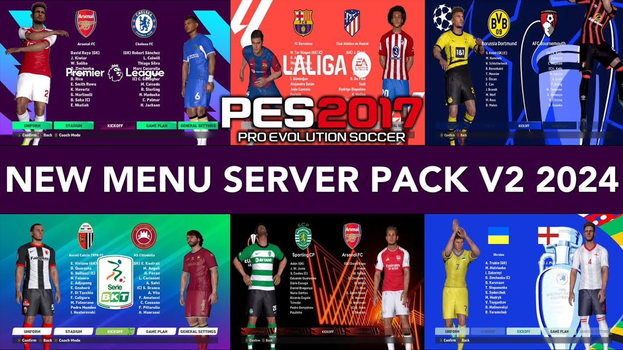 PES 2017 | NEW MENU SERVER PACK V2 23-2024 | 1/6/24 | PC - YouTube