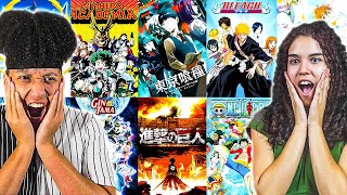 We watched 20 POPULAR ANIME OPENINGS and ranked ALL OF THEM!