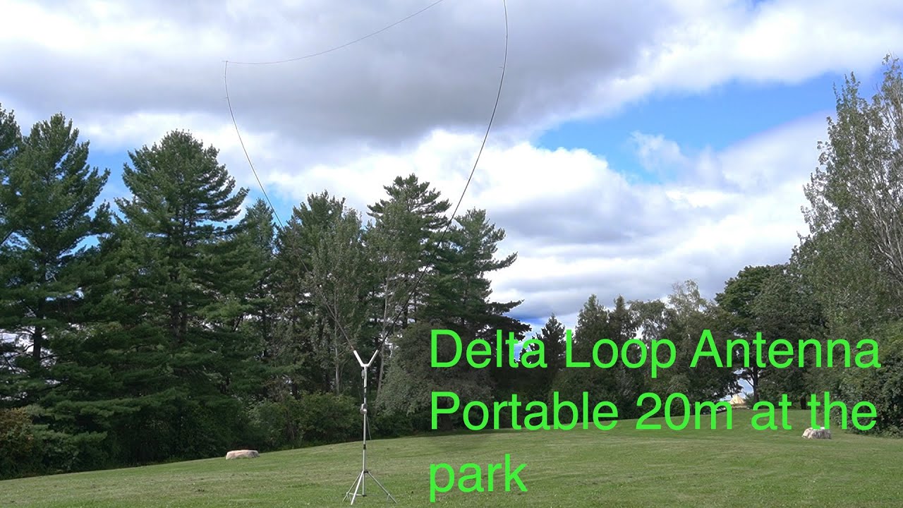Ham Radio Delta Loop Antenna 20m testing at the park YouTube