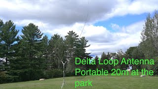 Ham Radio - Delta Loop Antenna 20m testing at the park