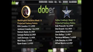 Fantasy Football | NFL Week 13 | Redskins at Cowboys Start 'Em -  Sit 'Em