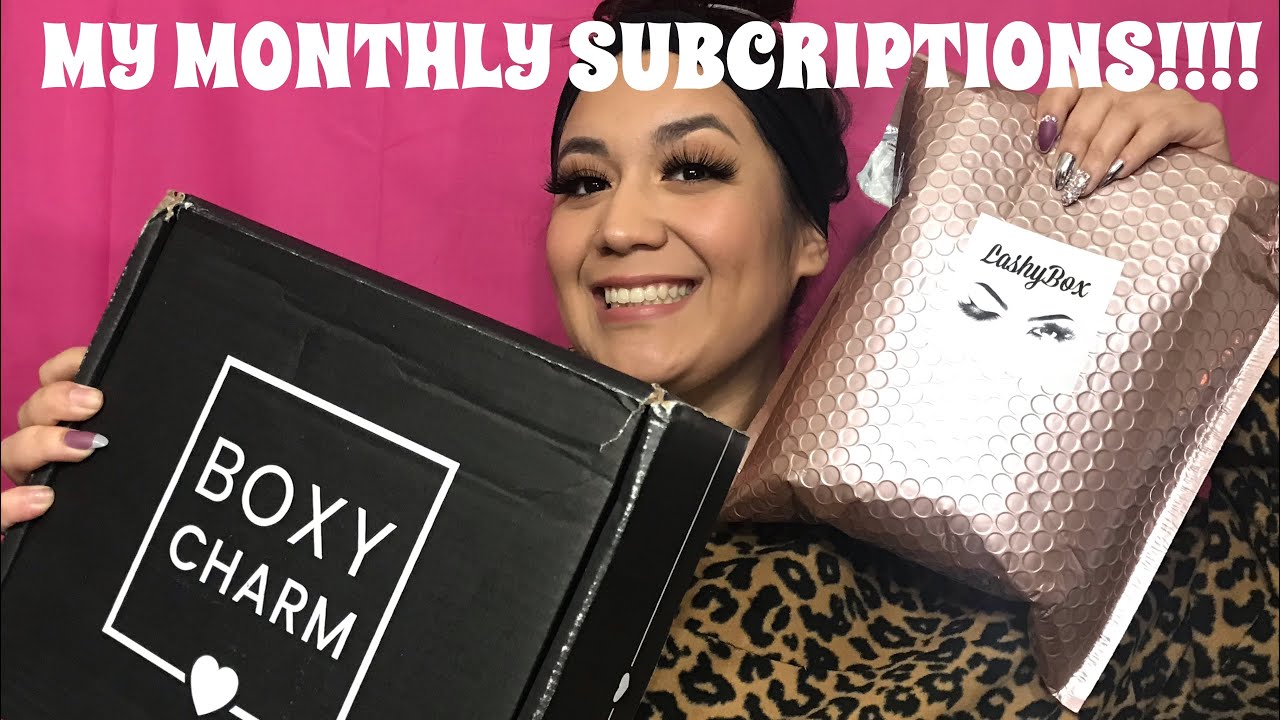 MY MONTHLY BEAUTY SUBSCRIPTIONS - BOXYCHARM + LASHYBOX