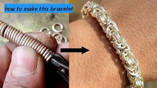 making  byzantine chainmail bracelet / how i made this  bracelet / paras  jewellery workshop/