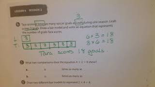Dr. C explains G4U2 Lesson 6 Session 2 using bar models & multiplication