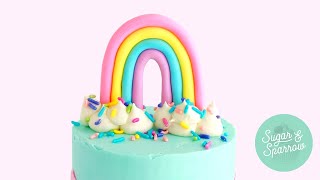 Gum Paste Rainbow Cake Topper Tutorial
