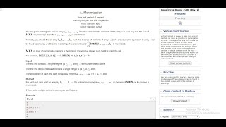 Problem A || Codeforces || Div 2 || Round 708