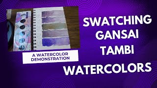 Swatching Kuretake Gabsai Tambi Granulating watercolor. I accidentally put the wrong video earlier