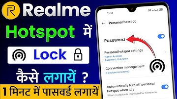 Realme Mobile Ke Hotspot Me Lock Kaise Lagaye | Realme Mobile Ke Hotspot Me Password Kaise Lagaye?