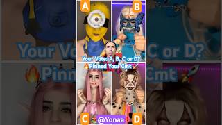 Your Vote A B C Or Dpinned  Your Cmt 443 abcd funny trending short