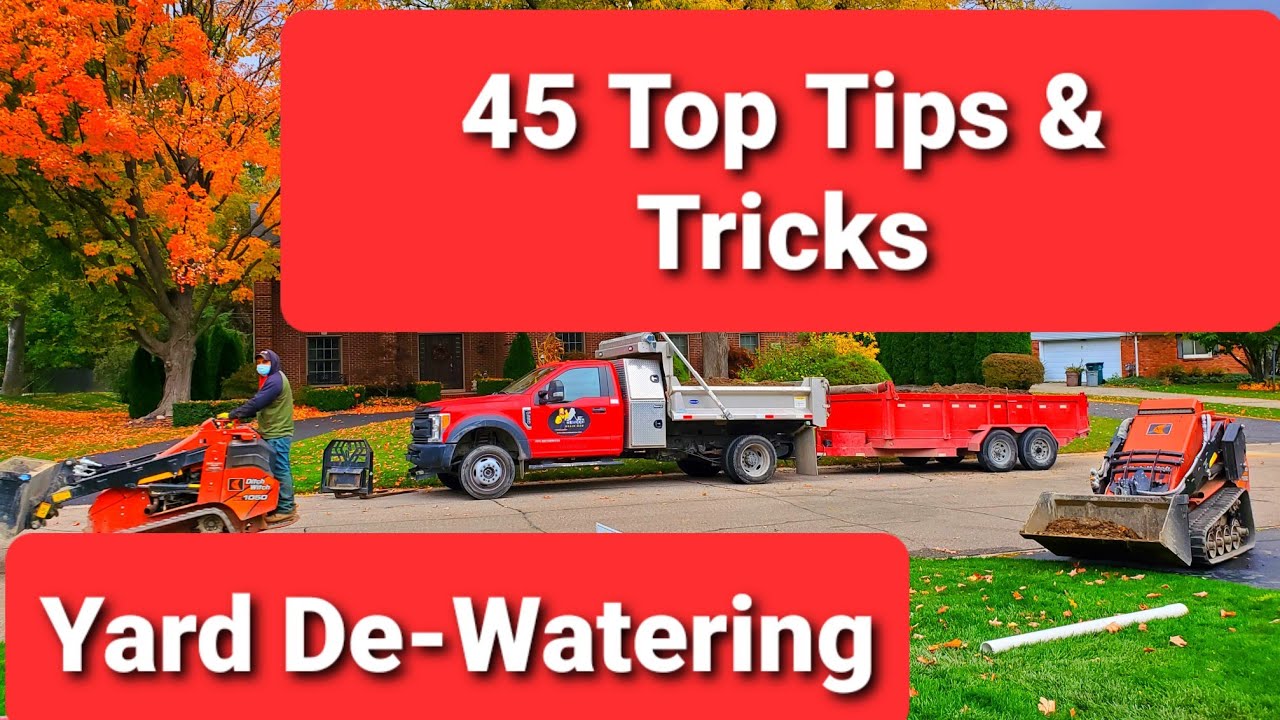 YARD DE-WATERING [ 45 Tips and Tricks!! ] Yard Drainage Solutions