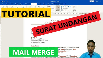 Tutorial Membuat Surat Undangan Menggunakan Mail Merge