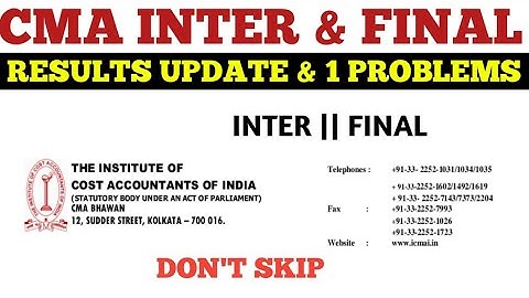 ICMAI BIGGEST UPDATE 😱 ||  CMA INTER AND FINAL RESULT || CMA EXAM JUNE 2023