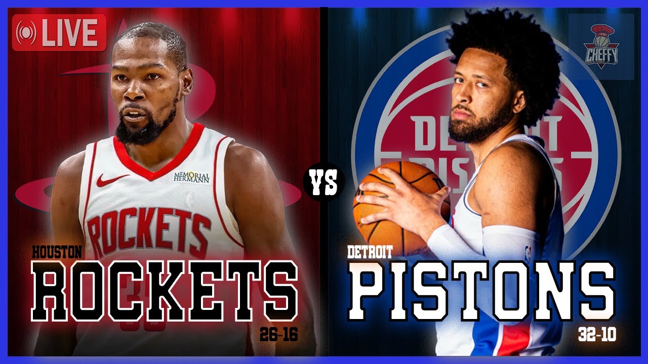 Houston Rockets VS Detroit Pistons LIVE Commentary Scoreboard | Pre and ...