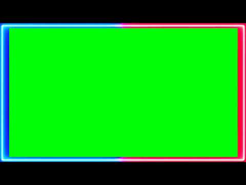 Video NEON nền xanh | Khung NEON và icon nhấp nháy nền xanh - youtube