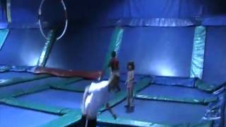 Wall flip to 540 backflip
