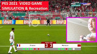 PES 2021 Video Game Simulation | Penalty Shootout France vs Morocco | eFootball Gameplay