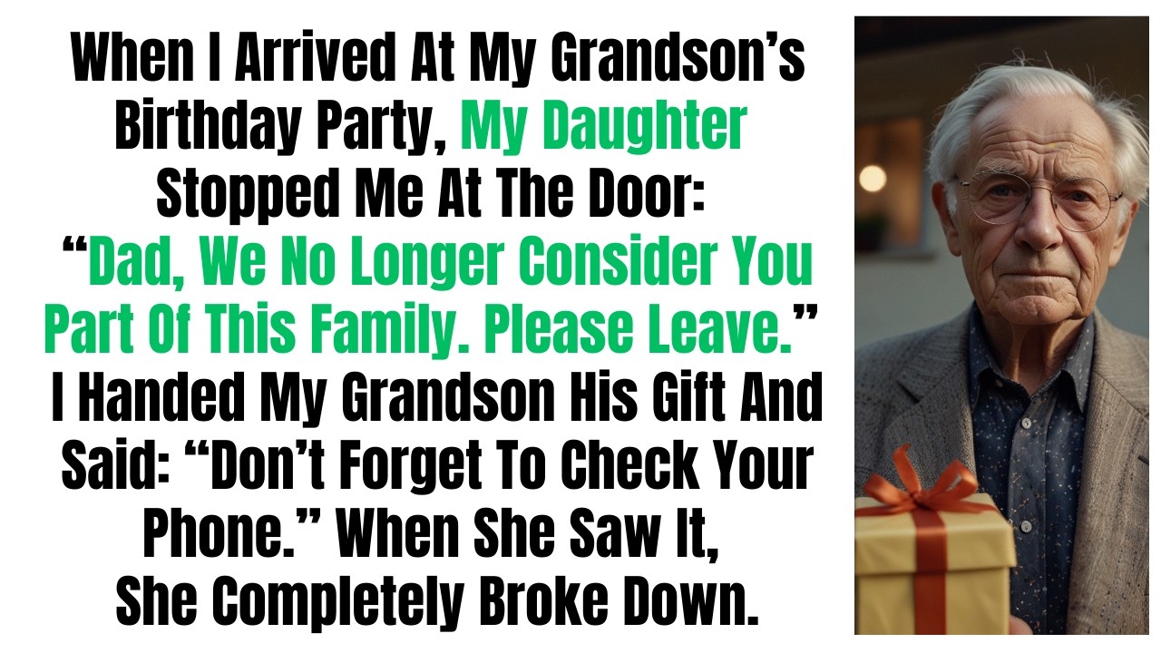 When I Arrived At My Grandson’s Birthday Party, My Daughter Stopped Me At The Door: “Dad, We No...