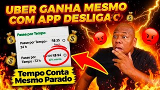 Uber Ganha Mesmo Você Desligando o App! Novo Passe por Tempo é Armadilha #99pop #uber 