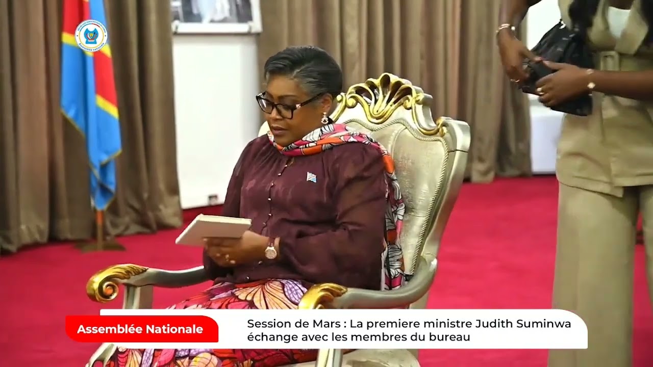Session de mars : La 1ère ministre Judith Suminwa échange avec le bureau de l'Assemblée Nationale.