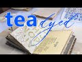 Tea dyed paper - how i alphabet stencil my papers