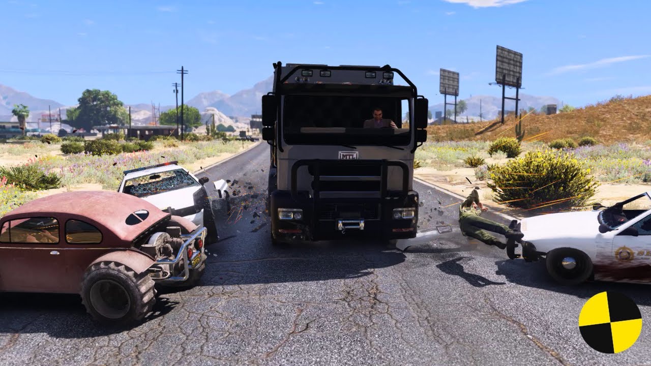 GTA V CRAZY BRICKADE CRASHES COMPILATION DESTRUCTION GTA 5 CAR CRASHES ...