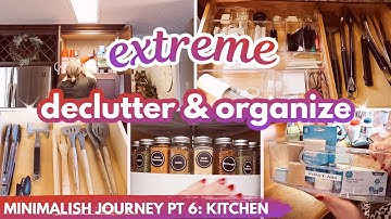 ✨Part 6 MINIMALISH JOURNEY \\ Extreme KITCHEN Declutter & Organize