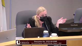 City Council Special Meeting - Monday, August 1, 2022