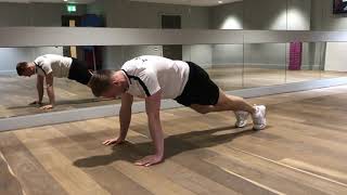Bodyweight squat thrust progression
