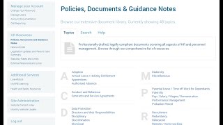 Online HR and employment law resources portal