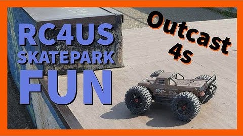 ARRMA OUTCAST 4s skatepark bashing #arrmarc #rccar #rc #bigair #rcbashing #skatepark #bash