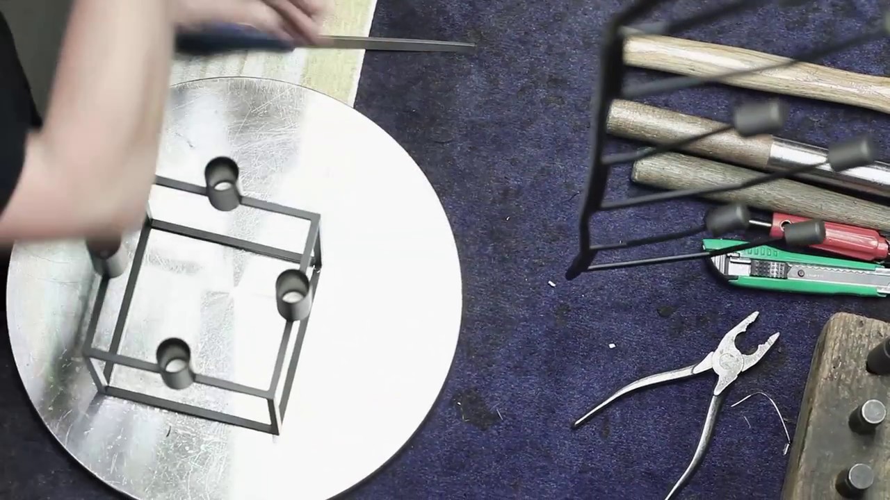 The making of the Kubus 4 candleholder from by Lassen