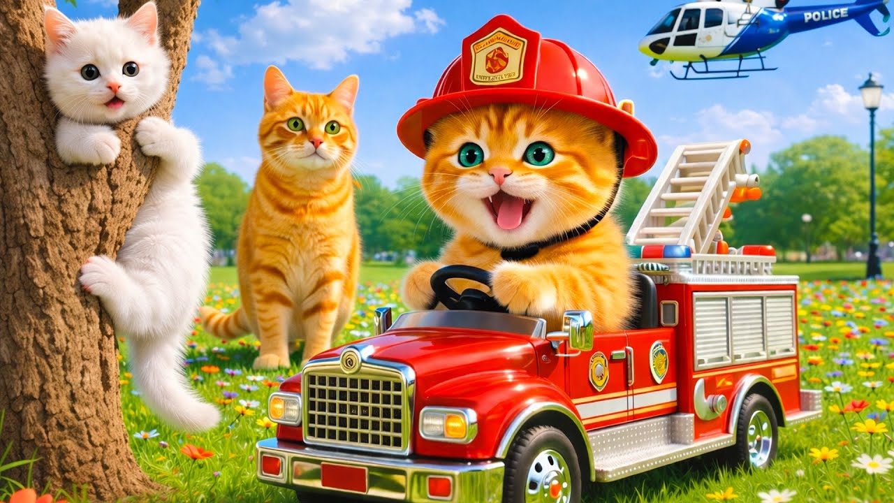 Mama Cat Trims Fur on the Farm and Makes Tiger Hat For Kittens At Home🐾🎩🐯