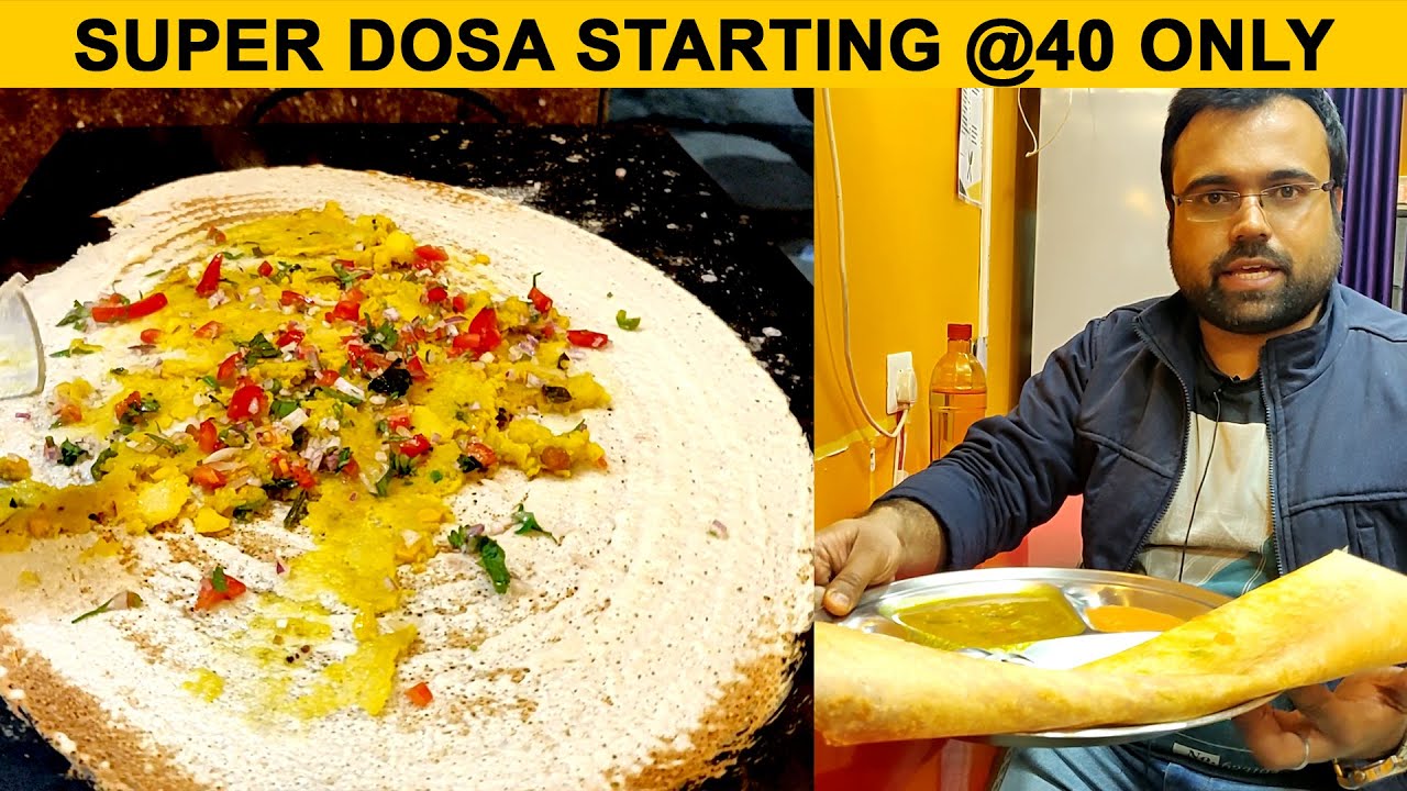 Super Masala Dosa starting at 40 Rs only. Best place to have South Indian Dosa at Boring Road Patna.