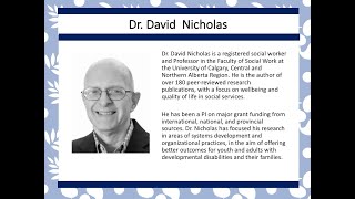 Dr. David Nicholas - Transitions into Adulthood for Individuals on the Autism Spectrum