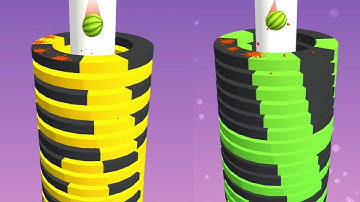 Stack Ball 3D Game! Satisfying and relaxing ASMR slicing video