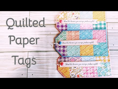 Quilted Paper Tags ️ DIY Papercraft Tutorial 💙 - YouTube