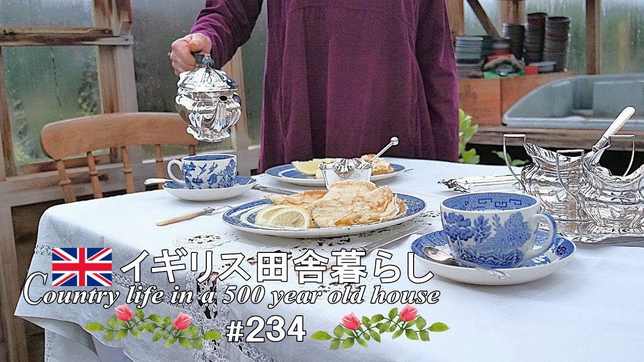 234 イギリス暮らし🌿vlog｜温室で過ごす冬の週末／英国式パンケーキの作り方／海外在住の日本人シニア夫婦の日常
