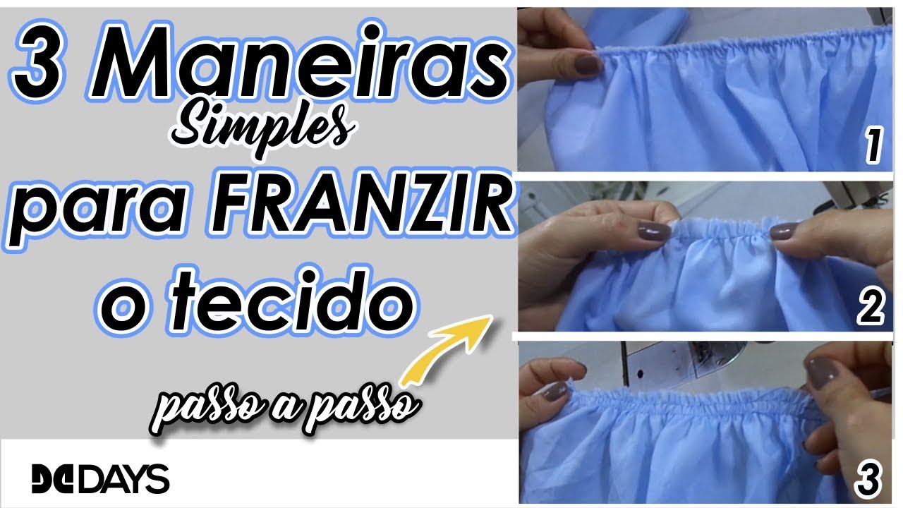 Três Maneiras Para FRANZIR o Tecido - YouTube
