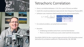 Correlation for Binary Variables: Tetrachoric Correlations in R