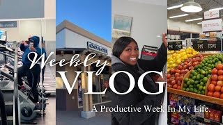 Weekly Vlog l A Productive Week In My Life | Gym | Grocery Haul | New Coach Bag | Healthy Lifestyle