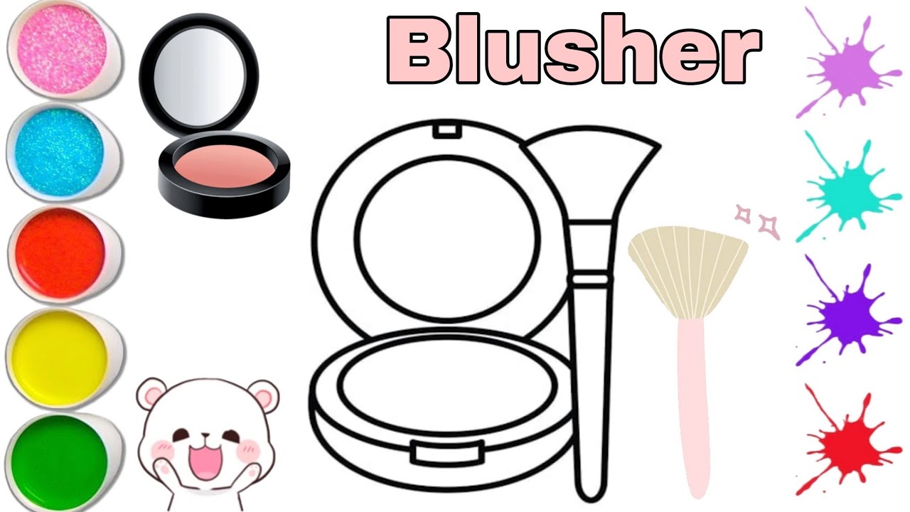 Blusher Drawing, Colouring for kids, Toddlers Basic Drawing for kids