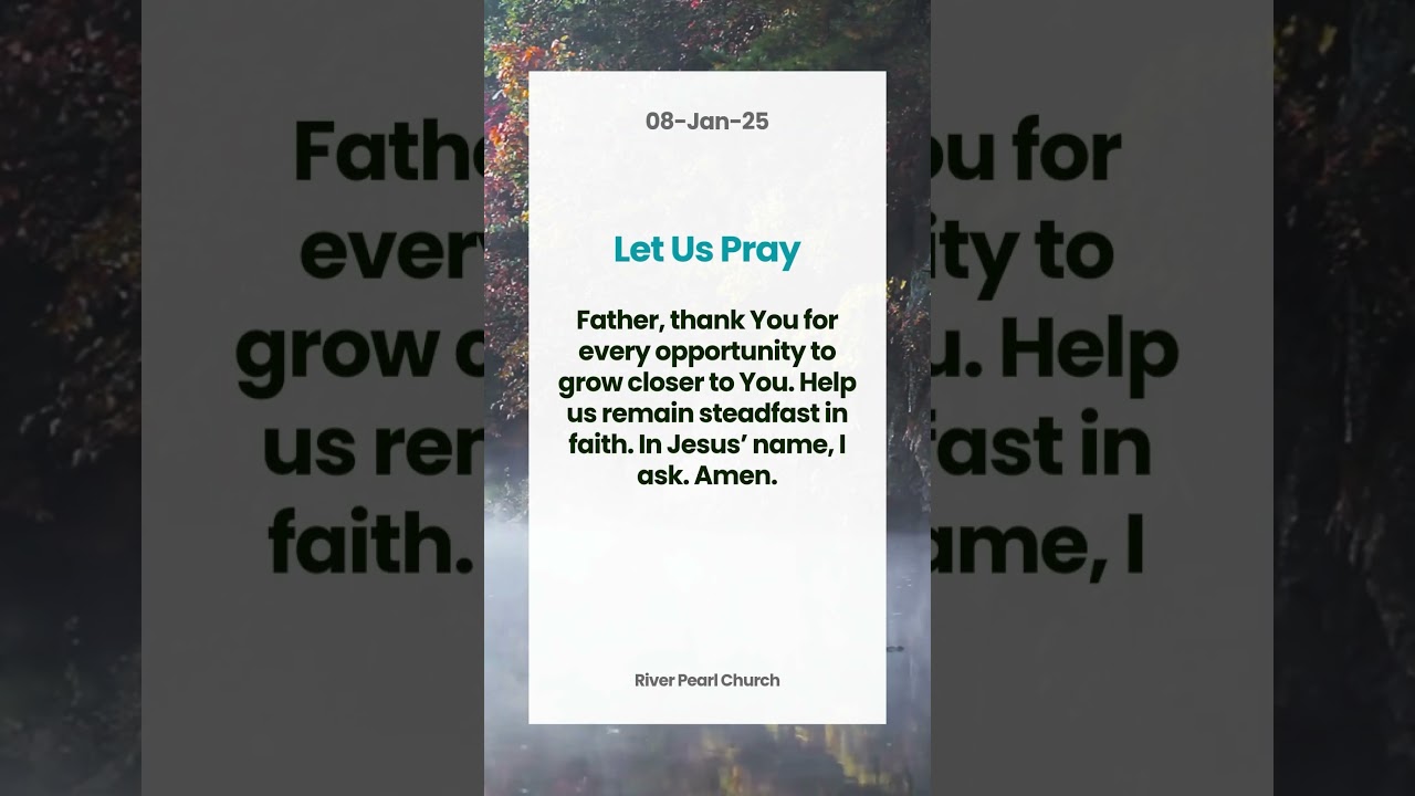 Daily Bread - 08 -JAN-2025 | Rev Dr Ratan | River Pearl Church | Ratan Universe I