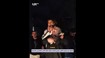 مشهد من ترحيب أهالي بصرى الشام بدخول أرتال الأمن العام إلى المدينة 