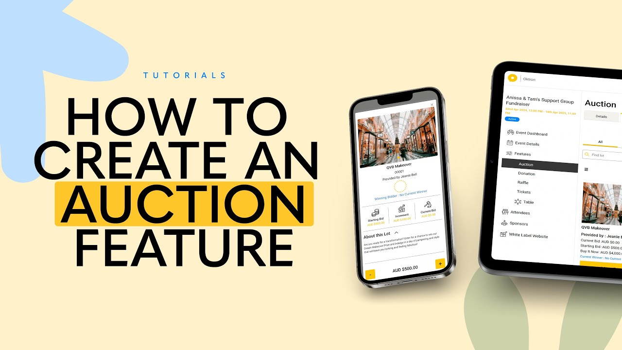 How To Create An Auction Feature on Oktion - YouTube